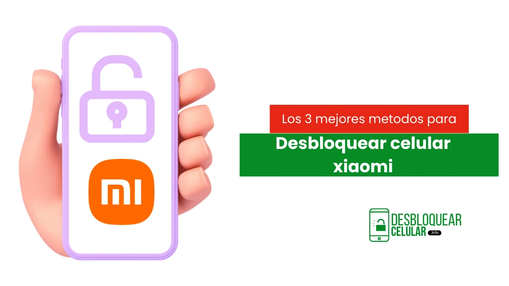Mano sosteniendo un teléfono Xiaomi bloqueado; Desbloqueo de un teléfono Xiaomi. 3 métodos para desbloquear.