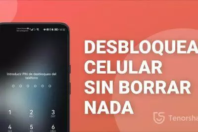 La pantalla del smartphone muestra el PIN para desbloquear, con el texto en español 